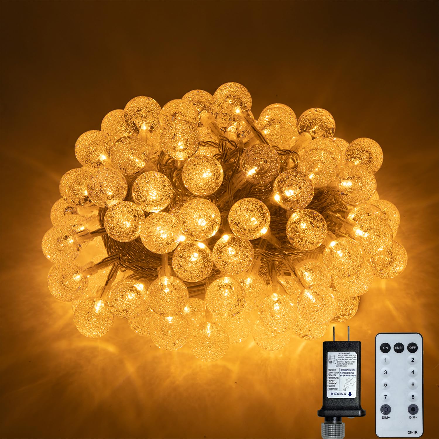 49 ft. Globe String Lights, Warm White