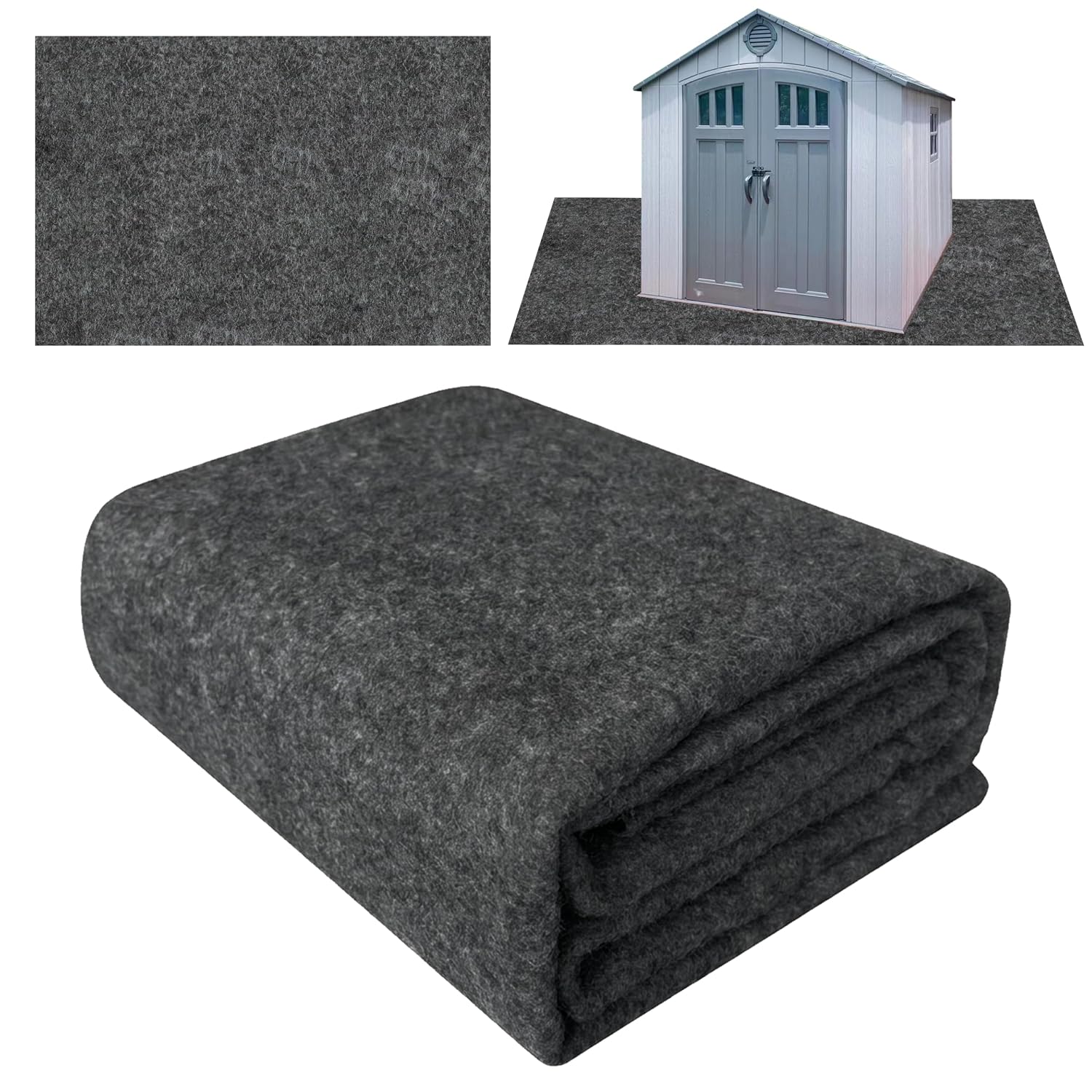 6 x 4 ft. Outdoor Shed Floor Mat, Gray