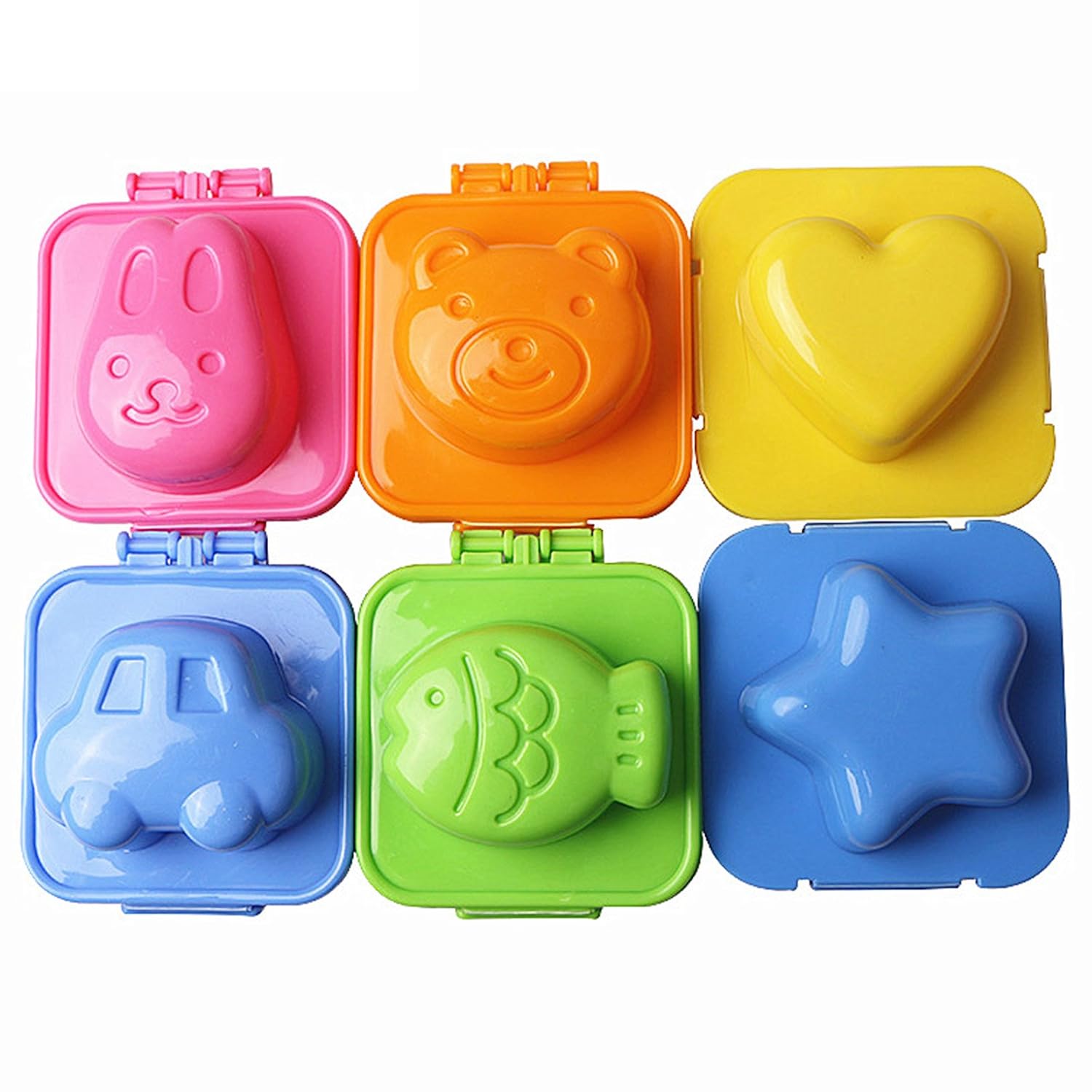 Cartoon Boiled Egg Molds, 6 Pack