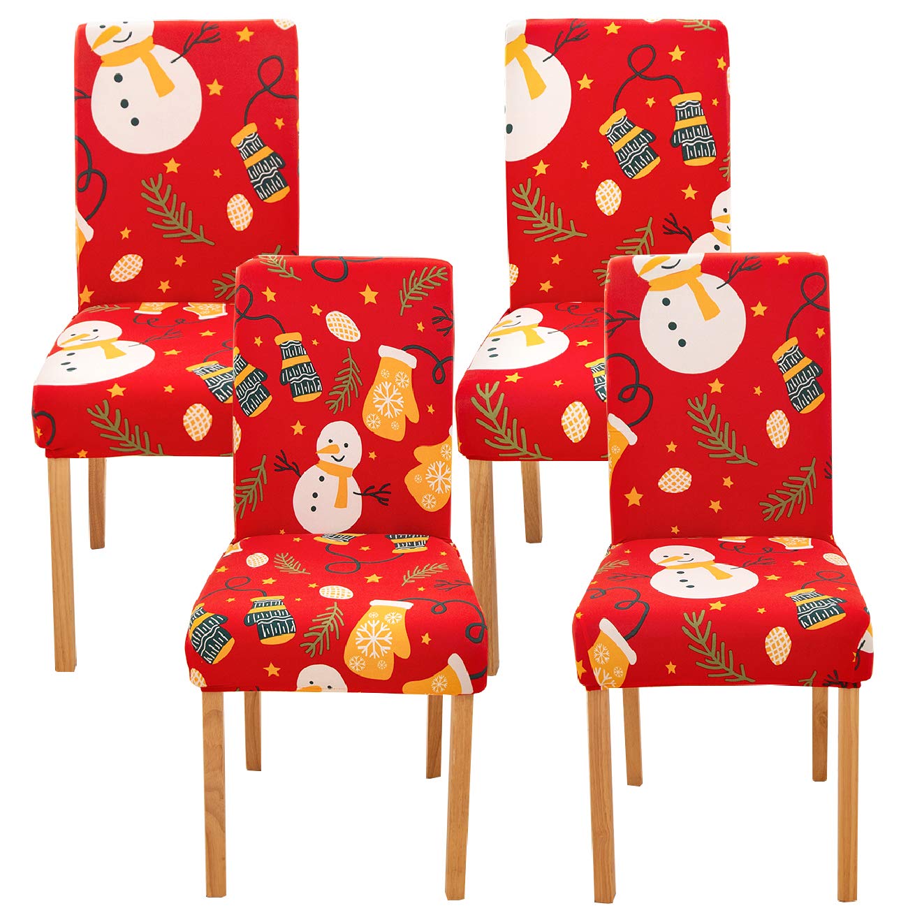 Crimson Stretch Dining Chair Slipcovers, Set of 4