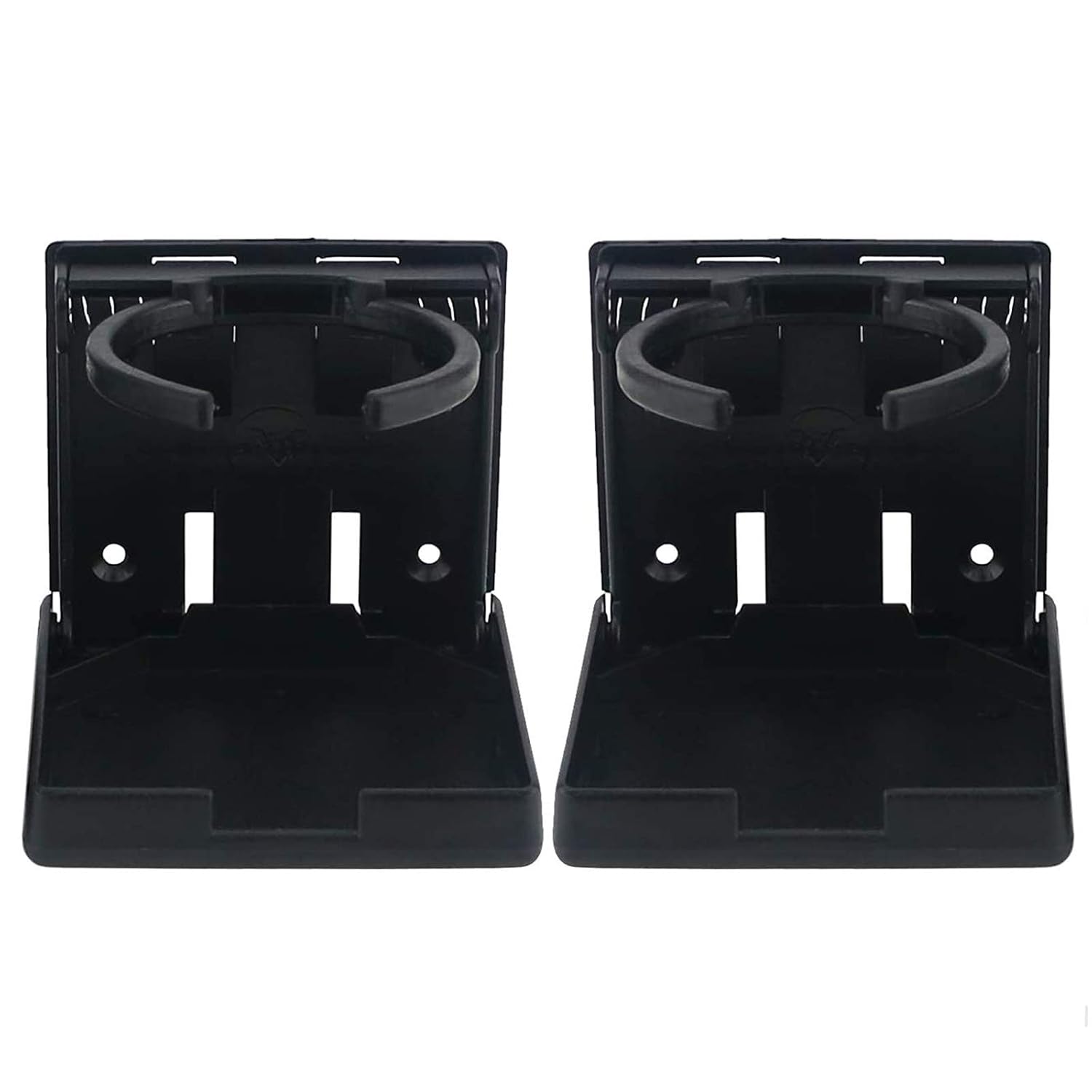 Folding Boat Cup Holders, Black, Pair