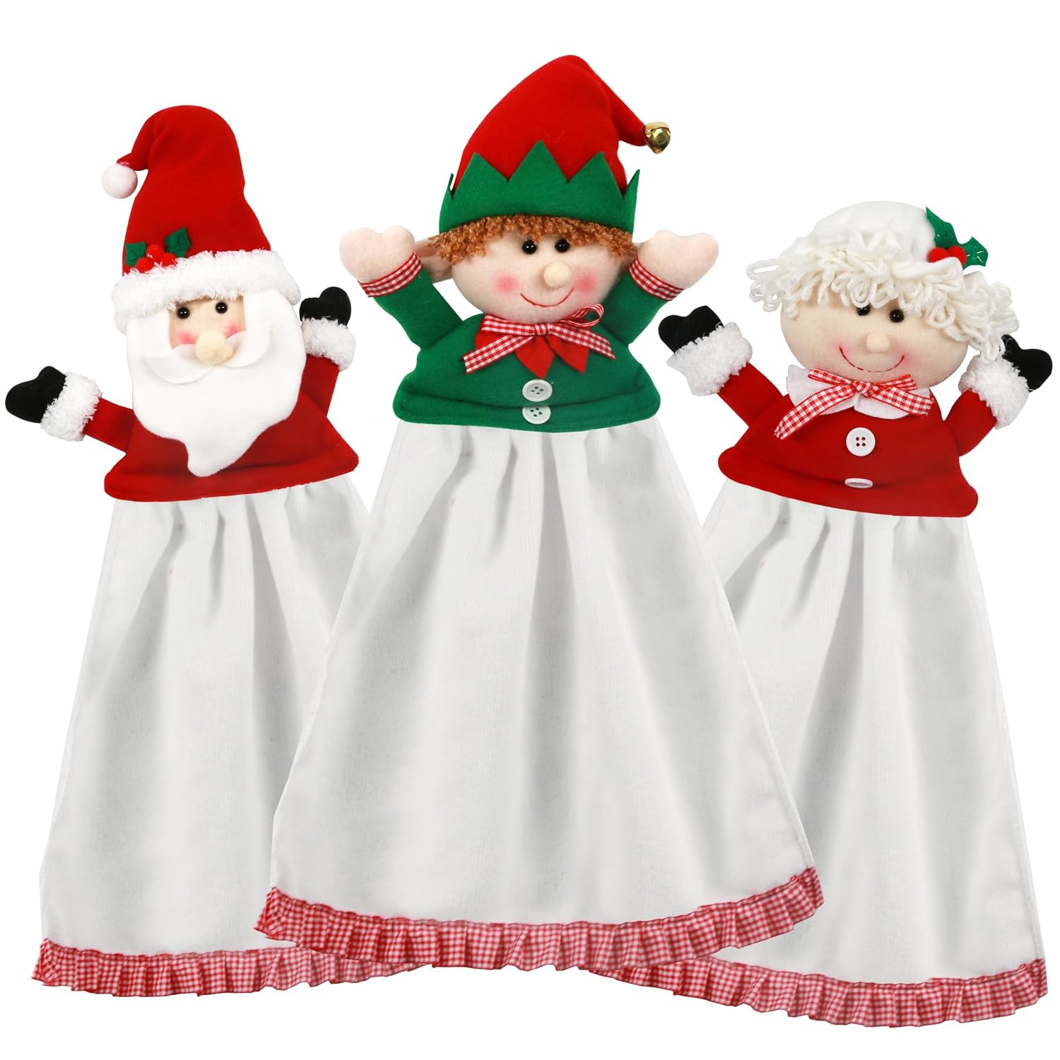 Handmade Christmas Hand Towels, Set of 3