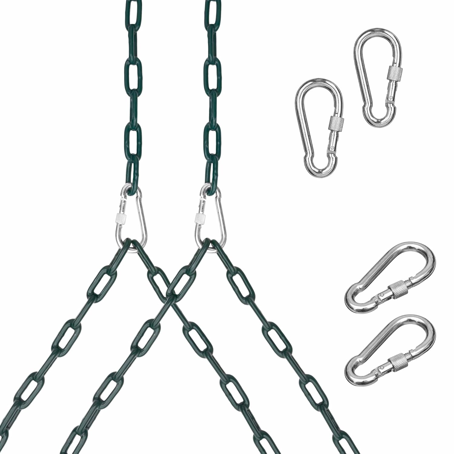 Heavy Duty Porch Swing Hanging Chain Kits, Pair
