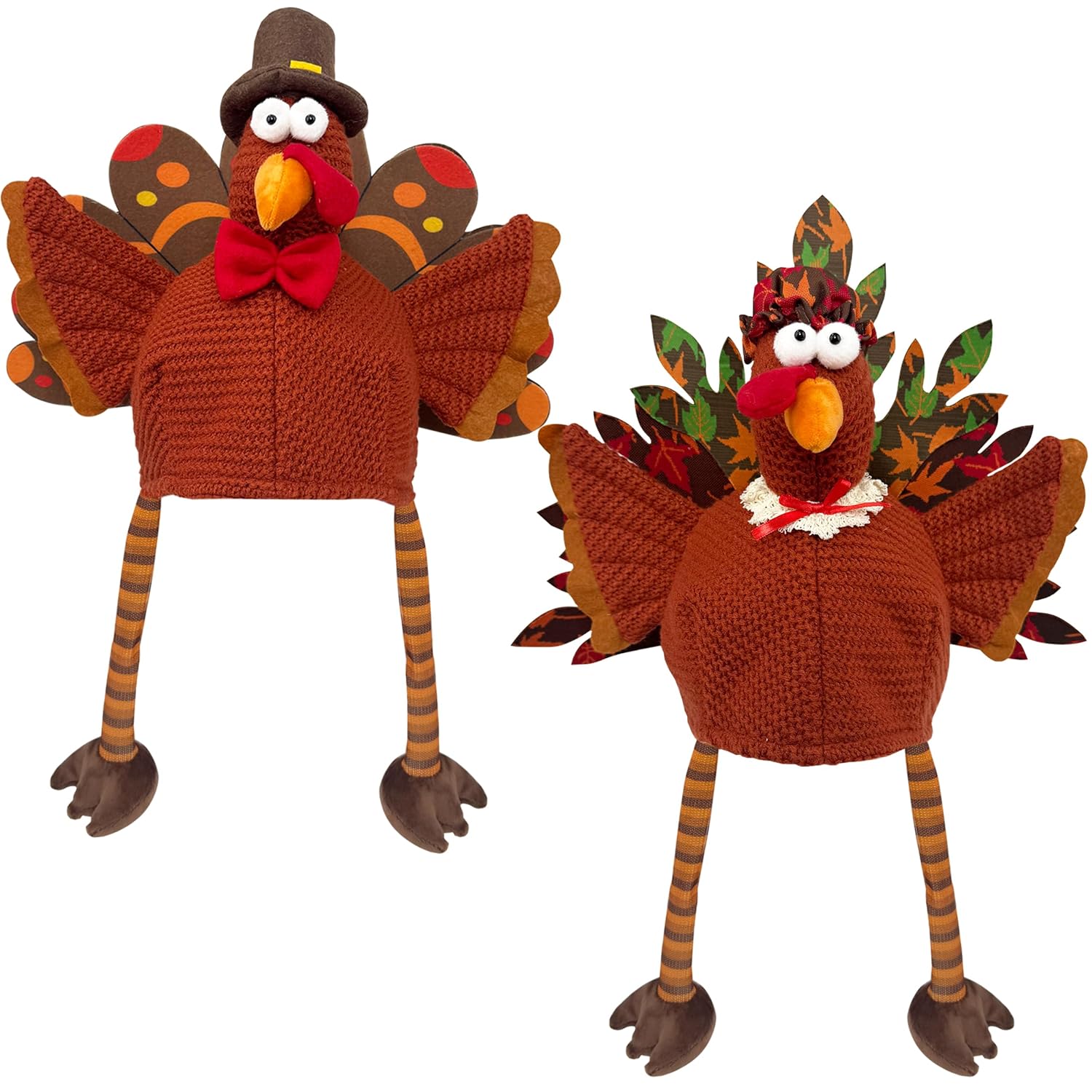 Plush Turkey Trot Hats, Pair
