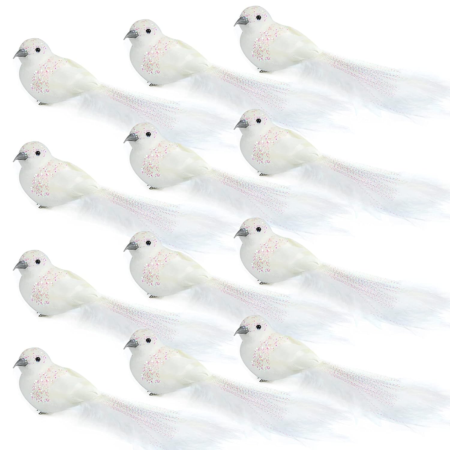 White Dove Ornaments, 12 Pack